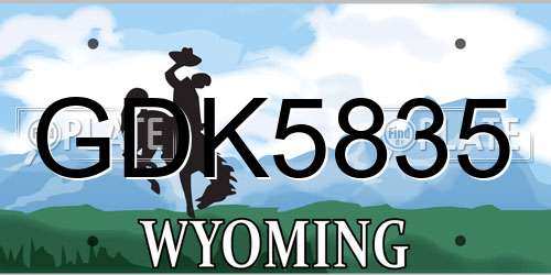 GDK5835 Wyoming License Plate