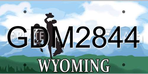 GDM2844 Wyoming License Plate