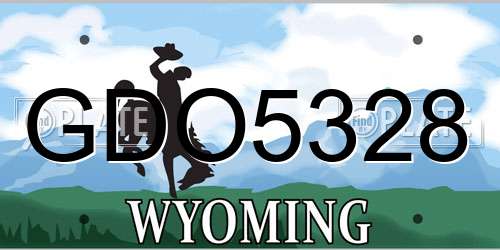 GDO5328 Wyoming License Plate