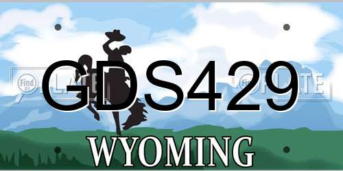 GDS429 Wyoming License Plate