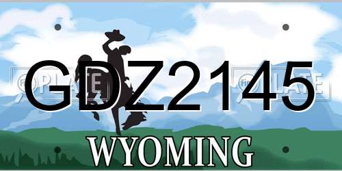 GDZ2145 Wyoming License Plate