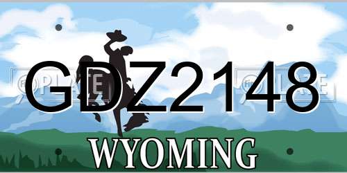 GDZ2148 Wyoming License Plate