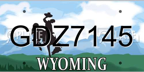 GDZ7145 Wyoming License Plate