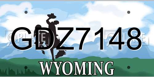 GDZ7148 Wyoming License Plate