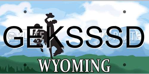 GEKSSSD Wyoming License Plate