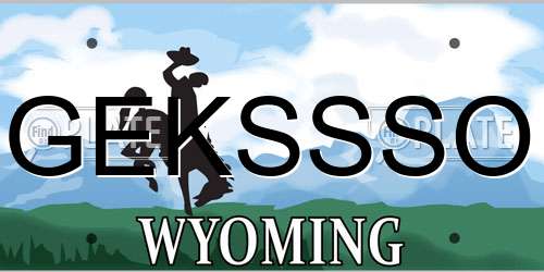 GEKSSSO Wyoming License Plate