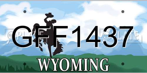 GFF1437 Wyoming License Plate