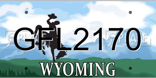 GFL2170 Wyoming License Plate