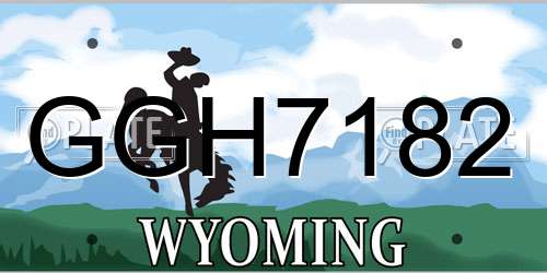 GGH7182 Wyoming License Plate