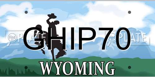 GHIP70 Wyoming License Plate