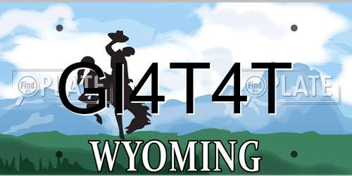 GI4T4T Wyoming License Plate