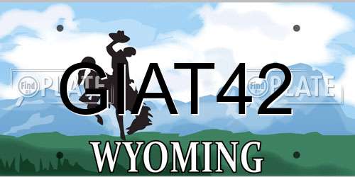 GIAT42 Wyoming License Plate