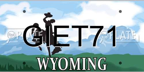 GIET71 Wyoming License Plate
