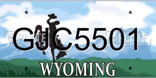 GJC5501 Wyoming License Plate