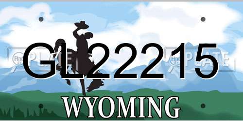 GL22215 Wyoming License Plate