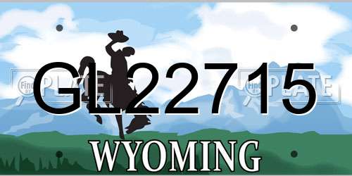 GL22715 Wyoming License Plate