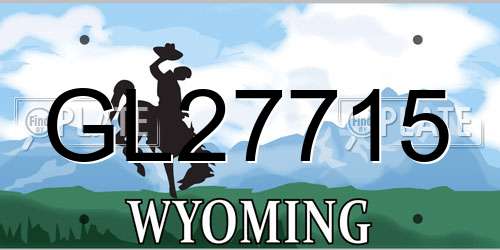 GL27715 Wyoming License Plate