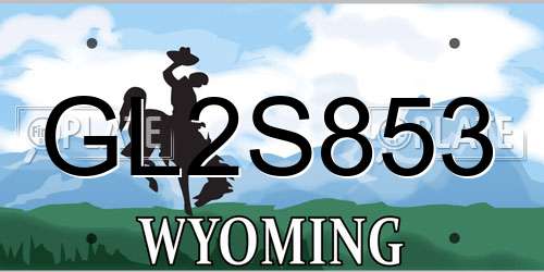 GL2S853 Wyoming License Plate