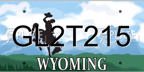 GL2T215 Wyoming License Plate