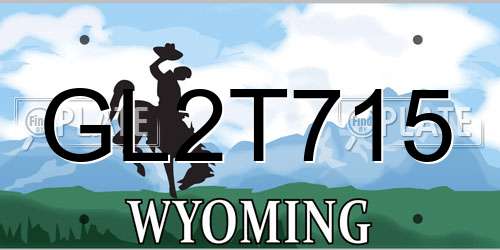 GL2T715 Wyoming License Plate