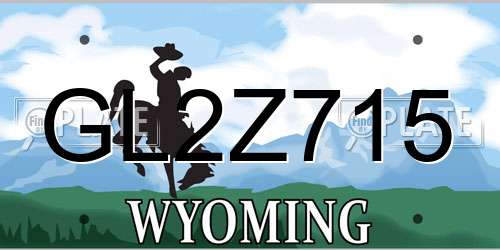 GL2Z715 Wyoming License Plate