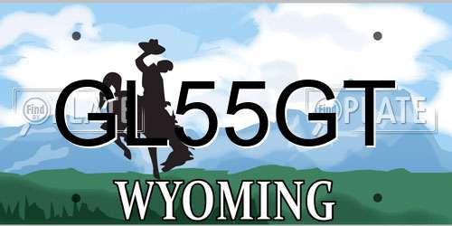 GL55GT Wyoming License Plate