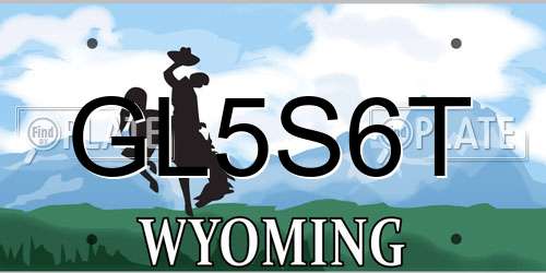 GL5S6T Wyoming License Plate