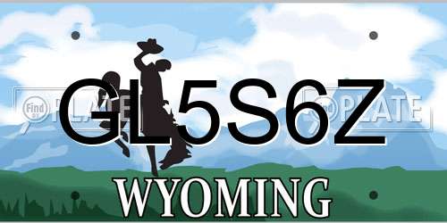 GL5S6Z Wyoming License Plate