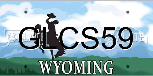 GLCS59 Wyoming License Plate