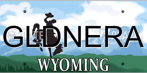 GLDNERA Wyoming License Plate