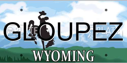 GLOUPEZ Wyoming License Plate