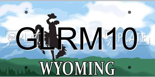 GLRM10 Wyoming License Plate