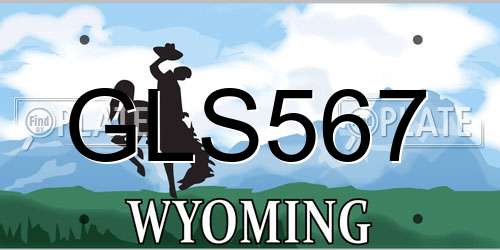 GLS567 Wyoming License Plate
