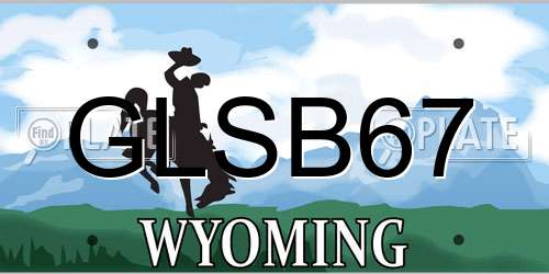 GLSB67 Wyoming License Plate