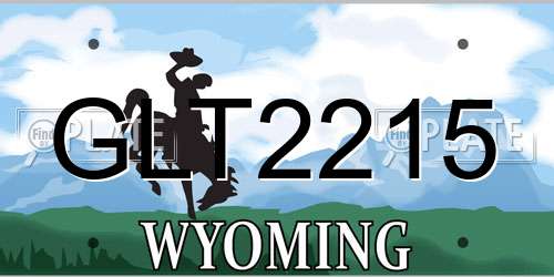 GLT2215 Wyoming License Plate