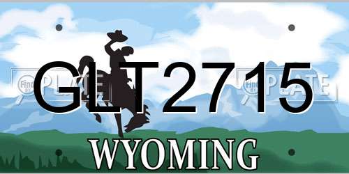 GLT2715 Wyoming License Plate