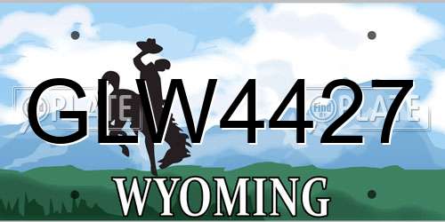 GLW4427 Wyoming License Plate