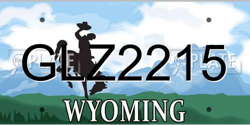 GLZ2215 Wyoming License Plate