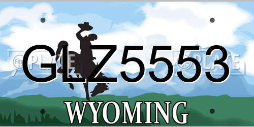 GLZ5553 Wyoming License Plate