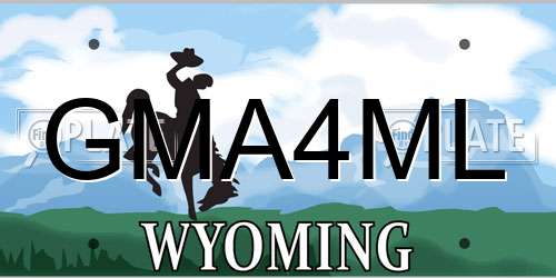 GMA4ML Wyoming License Plate