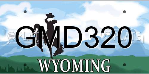 GMD320 Wyoming License Plate