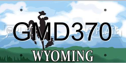GMD370 Wyoming License Plate