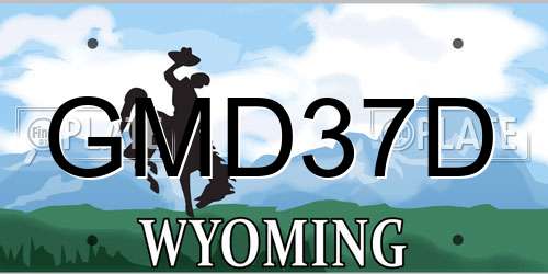 GMD37D Wyoming License Plate
