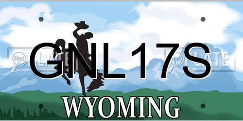 GNL17S Wyoming License Plate
