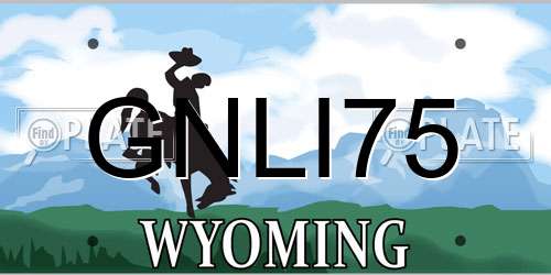 GNLI75 Wyoming License Plate