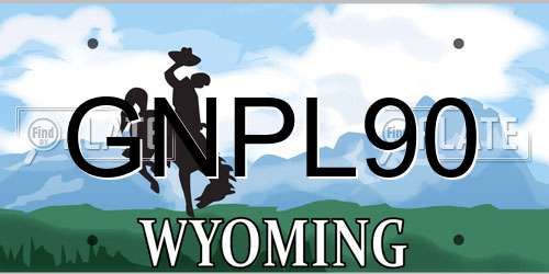 GNPL90 Wyoming License Plate