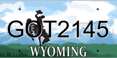 GOT2145 Wyoming License Plate