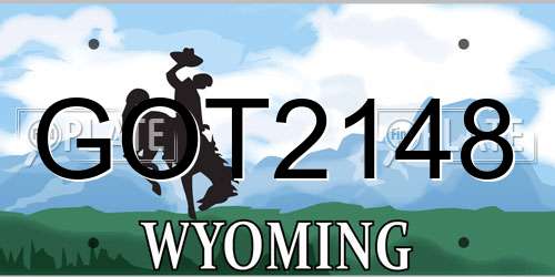 GOT2148 Wyoming License Plate