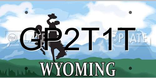 GP2T1T Wyoming License Plate