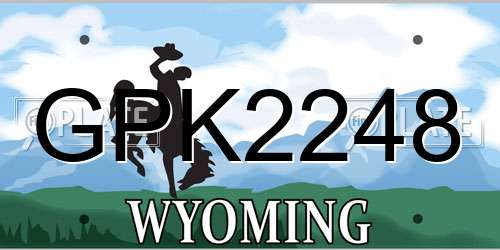 GPK2248 Wyoming License Plate